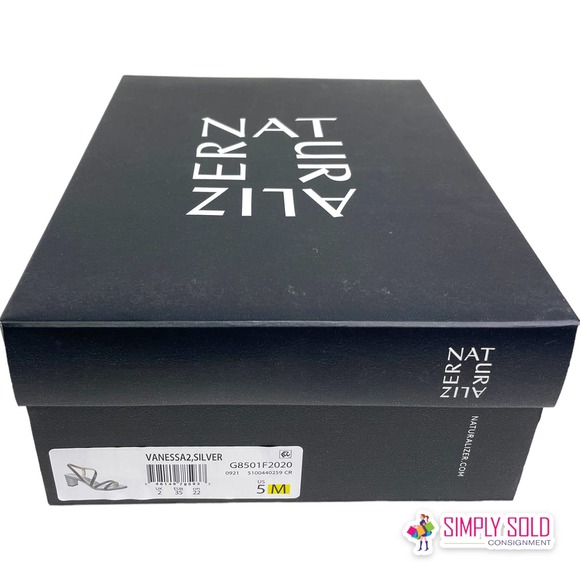 Naturalizer Women's Vanessa 2 Silver Evening‎ Strappy Sandals Open Toe W/ Box 5M - Picture 11 of 11